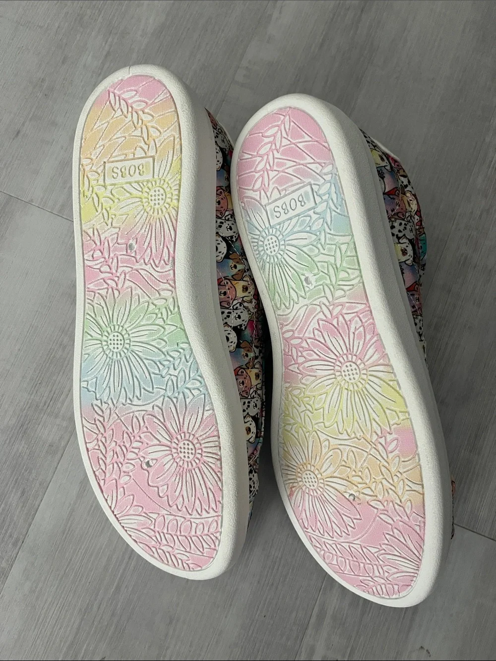 Bobs from Skechers Dogs D Vine White Multicolor Dog Casual Sneakers NEW SZ 9